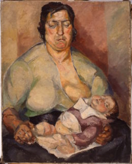 Portrait einer bäuerlichen Mutter mit Säugling