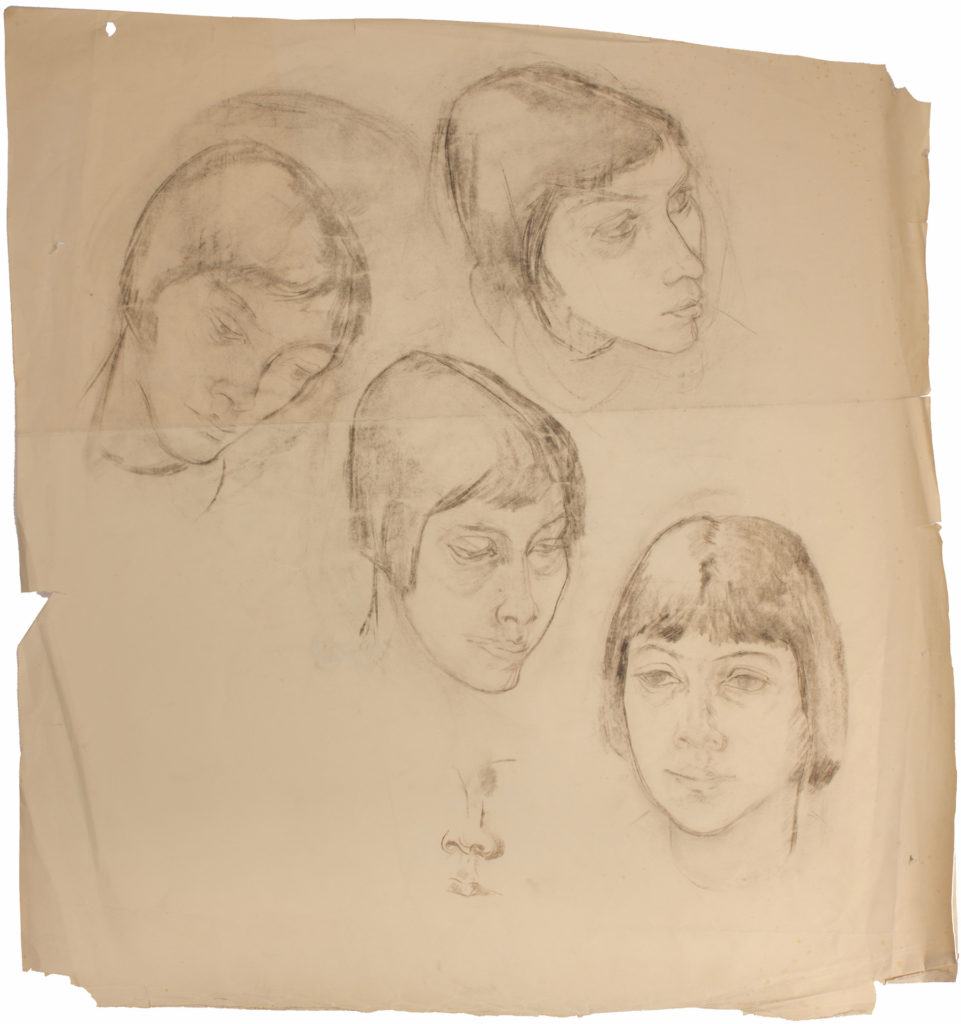4 Head studies of a woman - AR