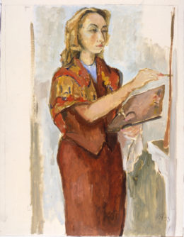 Portrait einer Malerin, " Ida Maria Bauerreiss"