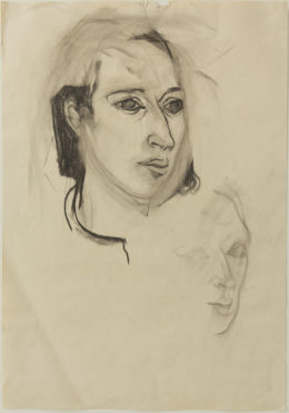 Portrait einer Frau nach rechts