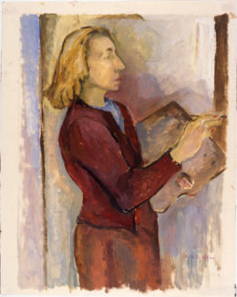 Malerin an der Staffelei, "Ida Maria Bauerreiss"