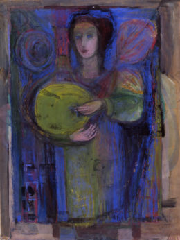 Frau mit grüner Kugel
