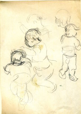 Skizzen eines Kleinkindes