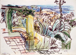 Blick von der Terrasse auf Ibiza