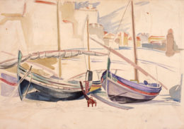 " Collioure ", Hafen mit Fischerbooten