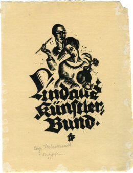 Titelblatt für die erste Kunstausstellung 1925 des Lindauer Künstlerbundes