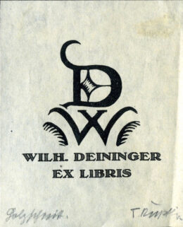 Wilh. Deininger, Ex libris