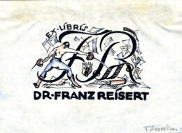 Dr. Franz Reisert, Ex libris, Vorzeichnung