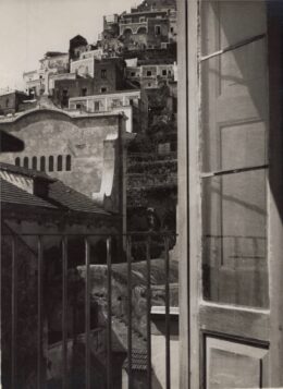Blick aus dem Fenster auf Positano